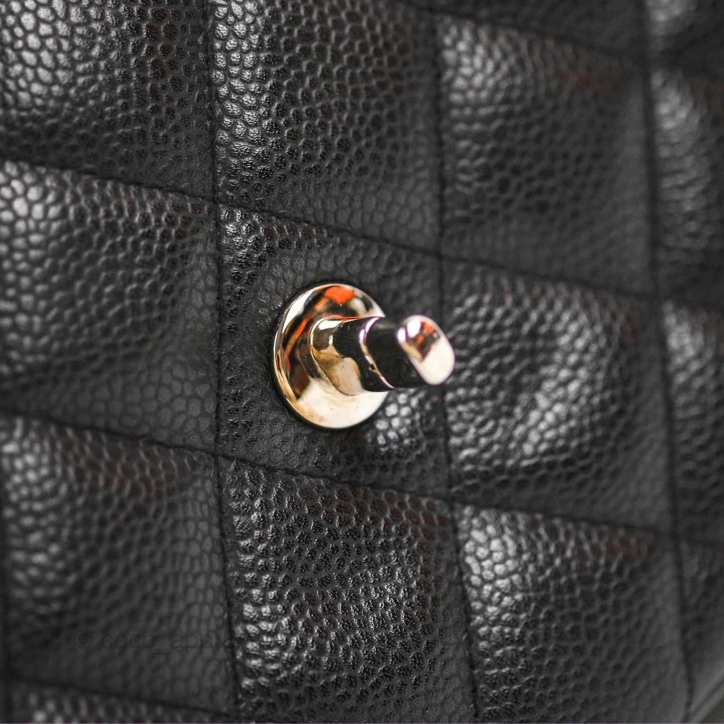 Chanel Jumbo Single Flap Quilted Black Caviar Silver Hardware