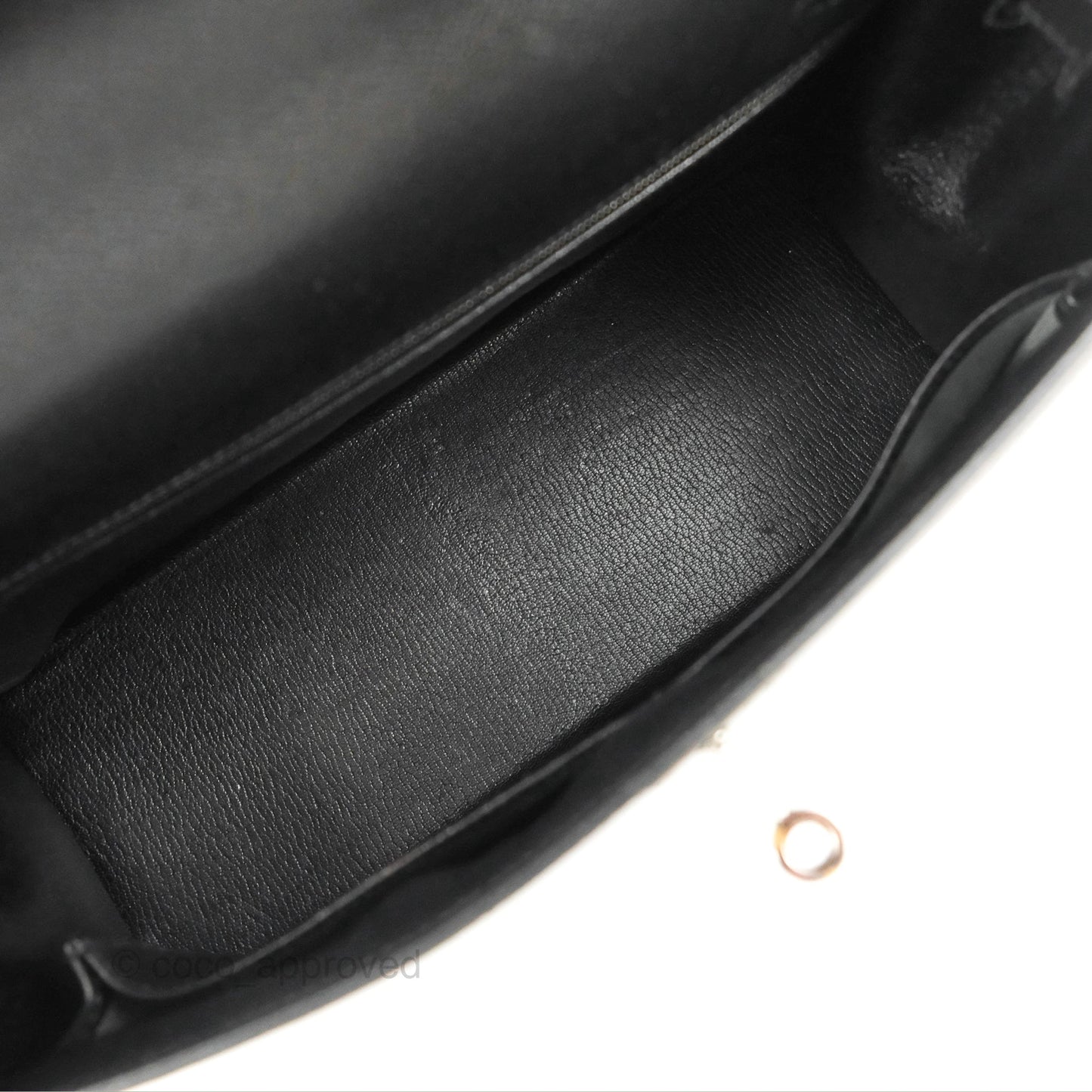 Hermès Kelly 32 Sellier Black Epsom Palladium Hardware
