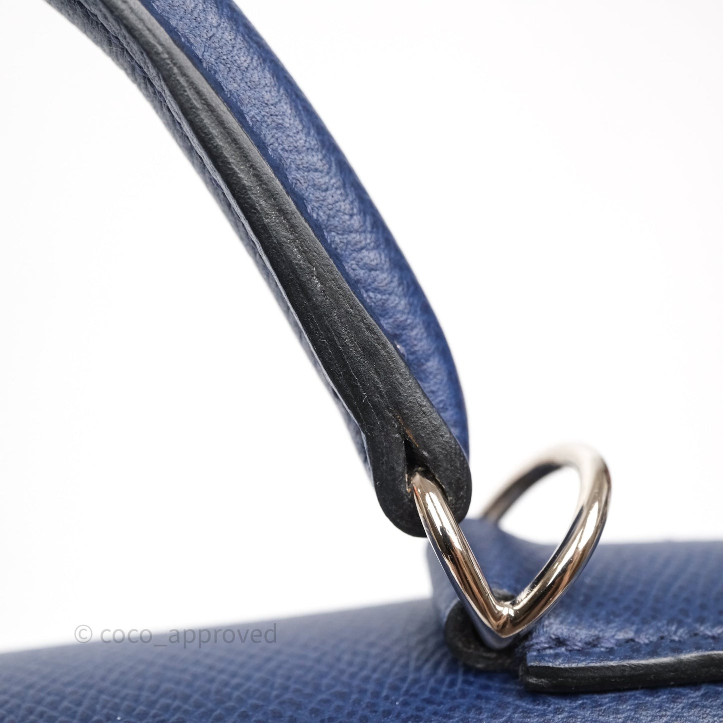 Hermes Kelly 32 Bleu Saphir 73 Epsom Palladium Hardware