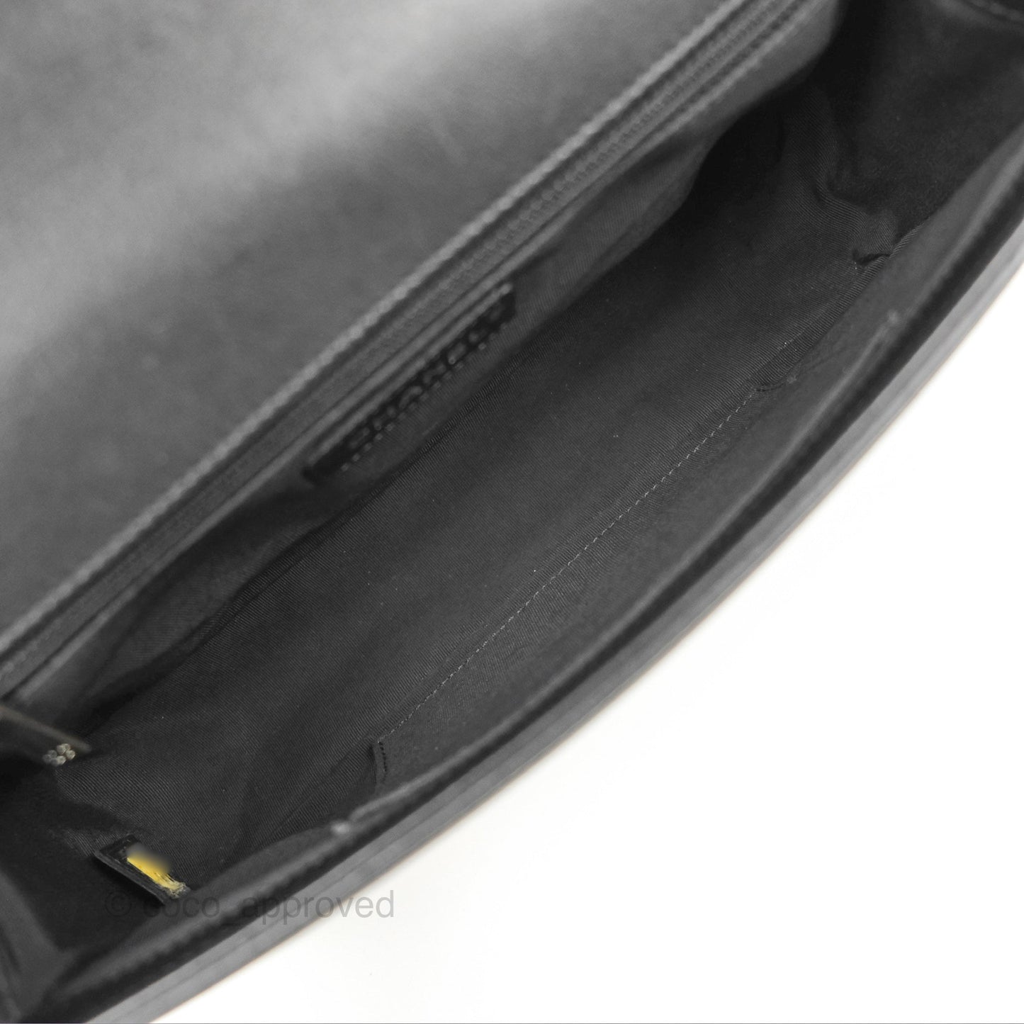 Chanel Quilted New Medium Boy Black Lambskin Ruthenium Hardware
