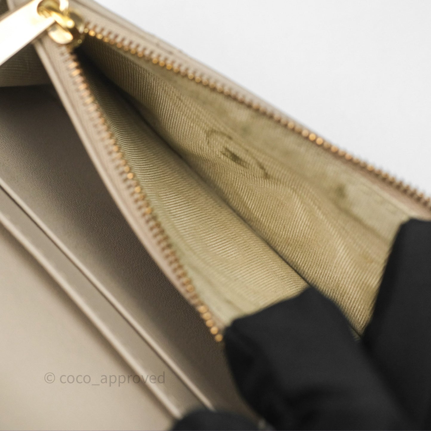 Christian Dior My Dior Glycine Wallet Powder Beige Cannage Lambskin