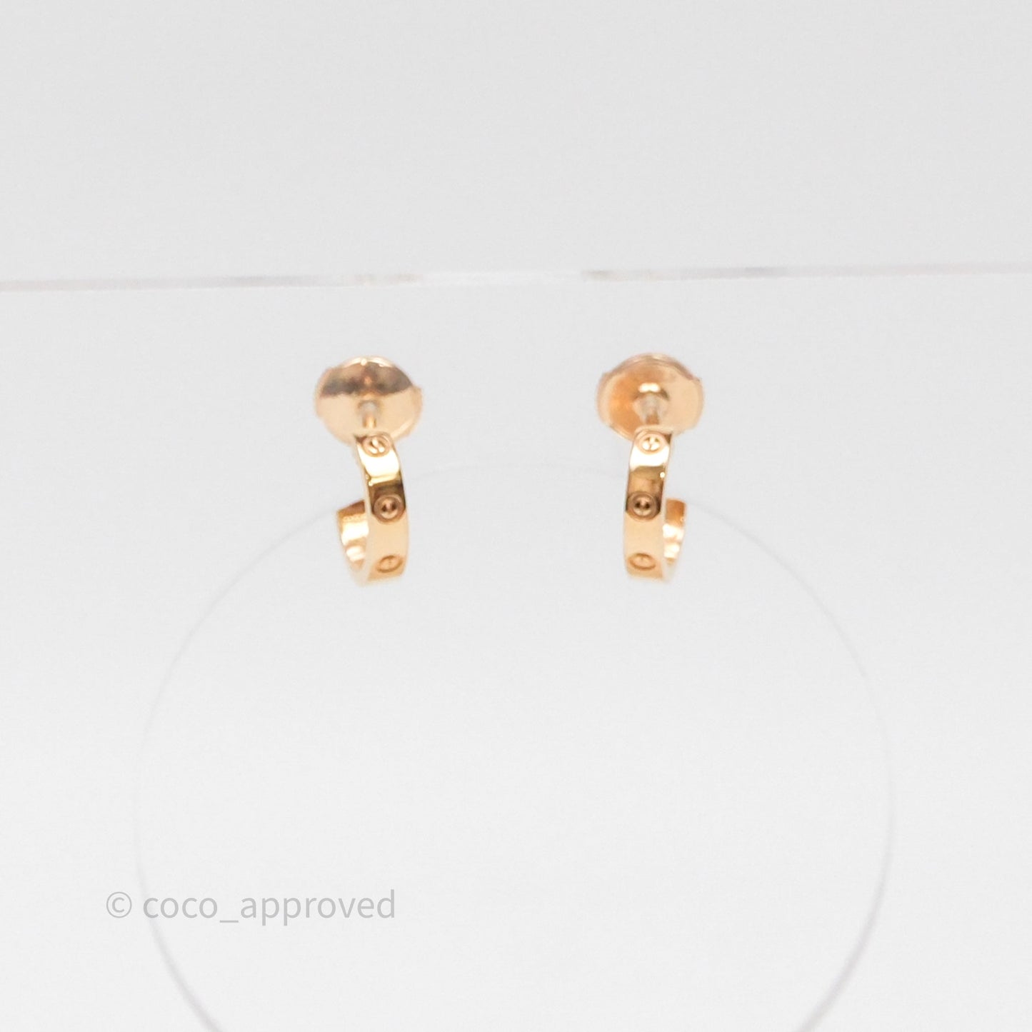 Cartier Love Hoop Earrings Smal Model Rose Gold