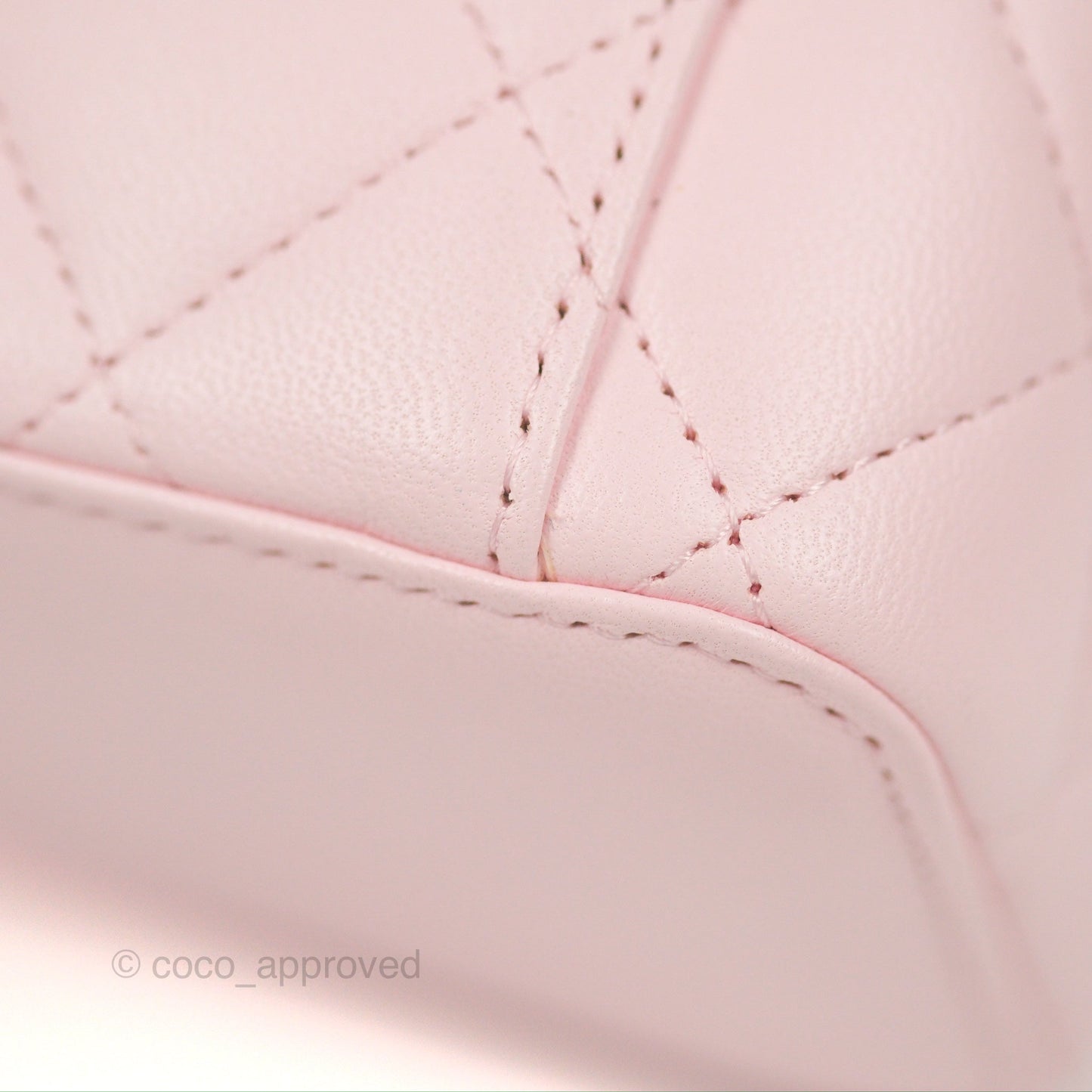 Chanel Vanity Rectangular Top Handle Pink Lambskin Gold Hardware
