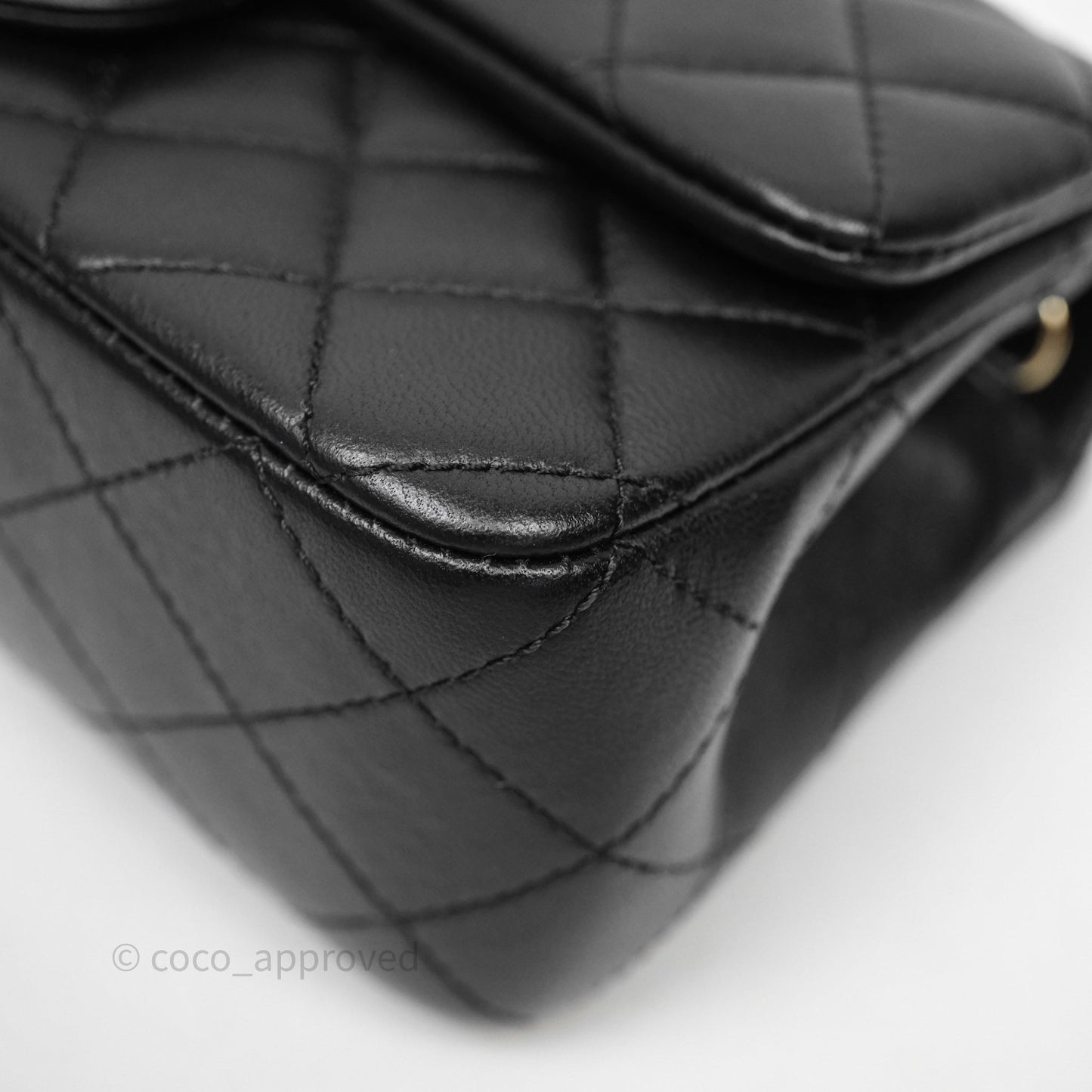 Chanel Ball Crush Mini Rectangular Black Lambskin Gold Hardware