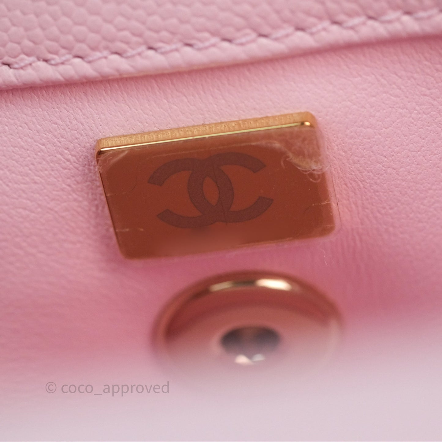 Chanel Small Coco Handle Light Pink Caviar Gold Hardware