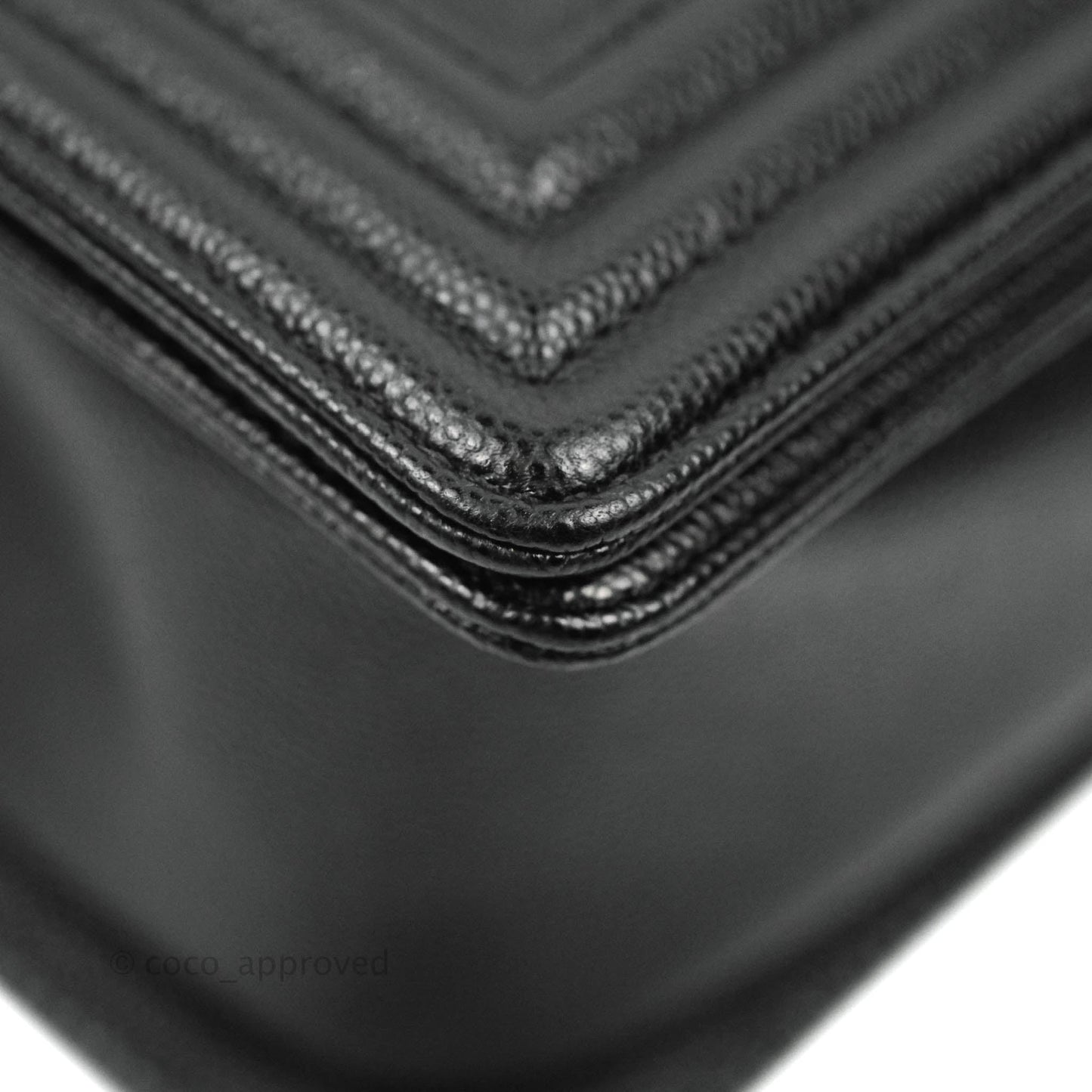 Chanel Quilted Medium Caviar Boy Flap Aged Gold Hardware