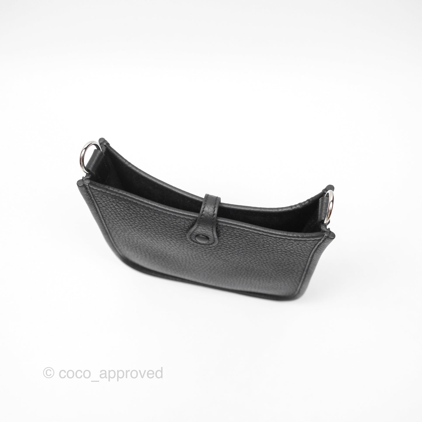 Hermès Mini Evelyne 16 Noir 89 Clemence Palladium Hardware