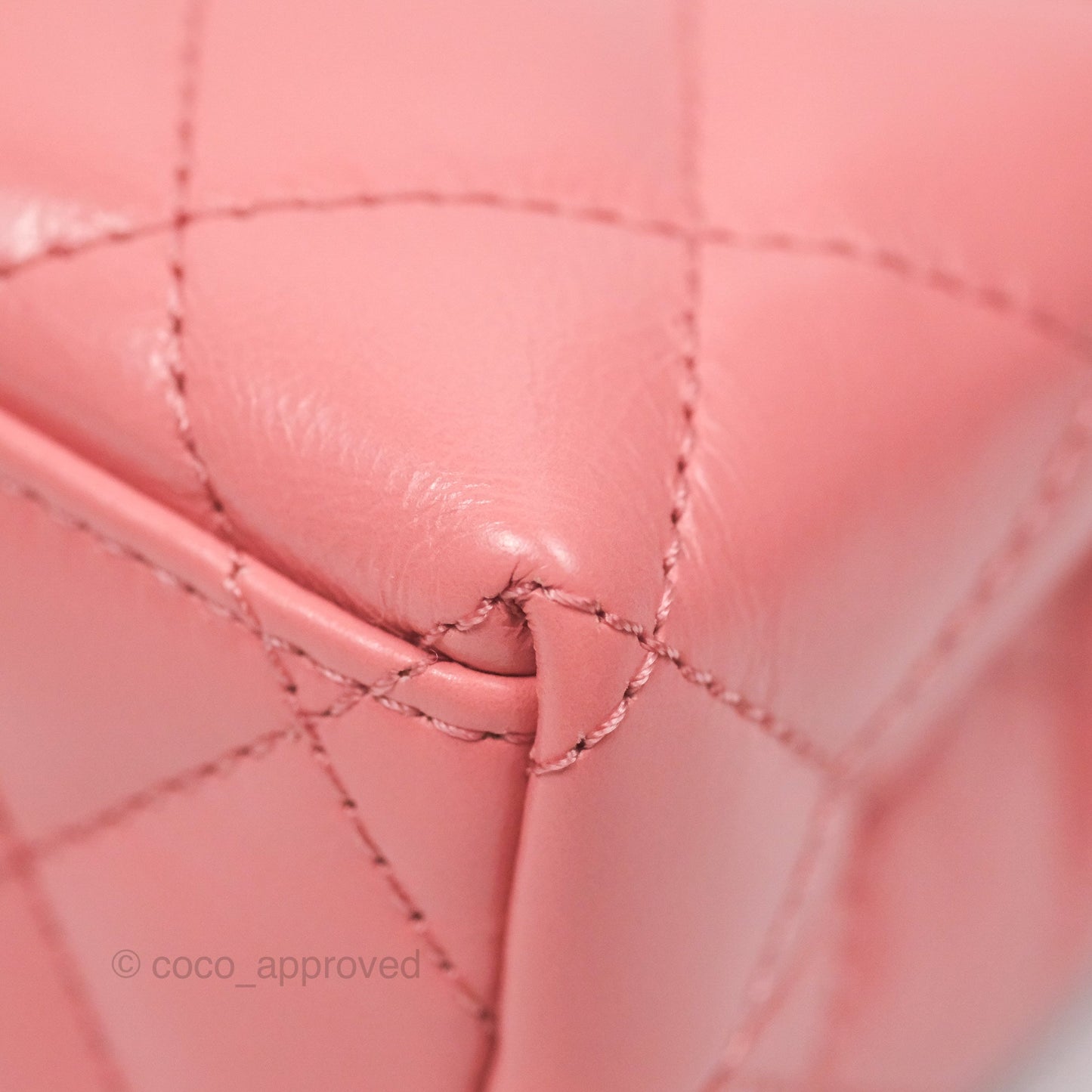Chanel Kelly Bag Quilted Pink Shiny Calfskin Aged Gold Hardware