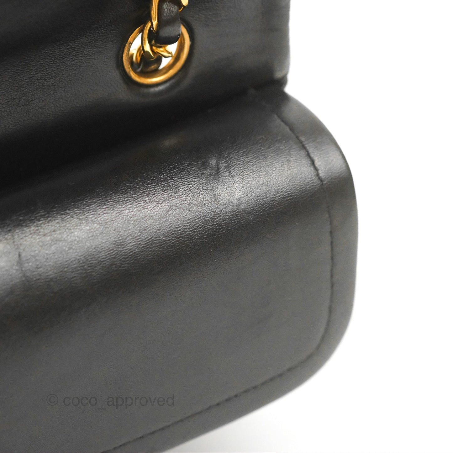 Chanel Vintage Medium Classic Flap Black Lambskin 24K Gold Hardware