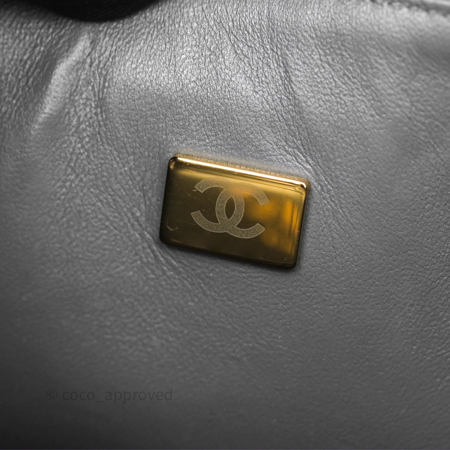Chanel Classic M/L Medium Flap Quilted Grey Lambskin Gold Hardware