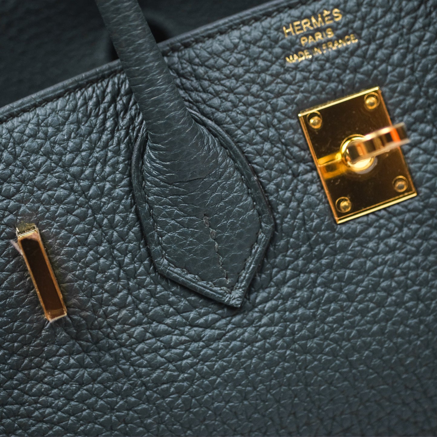 Hermès Birkin 25 Retourne Vert Cypres 6O Togo Gold Hardware