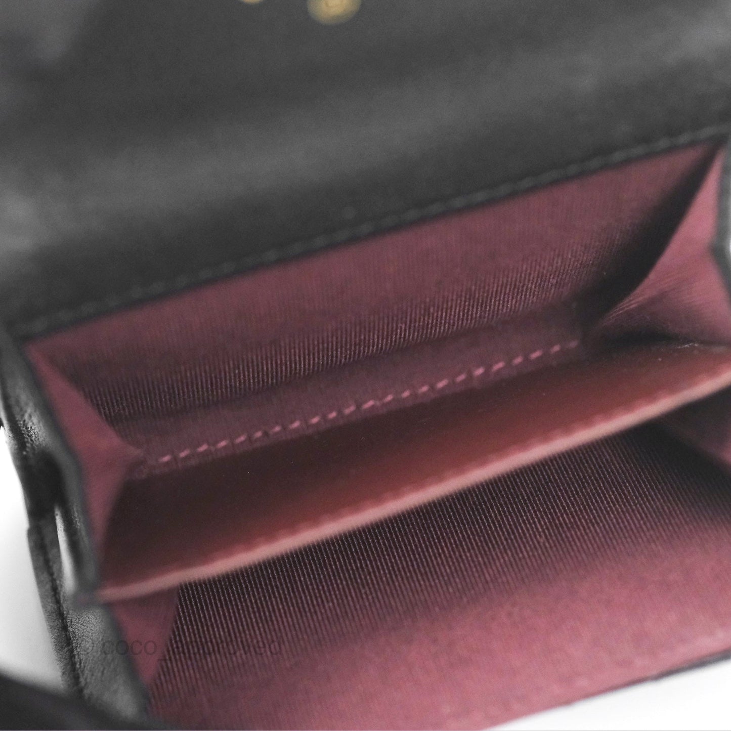 Chanel Reissue Card Holder Black Aged Calfskin Gold Hardware