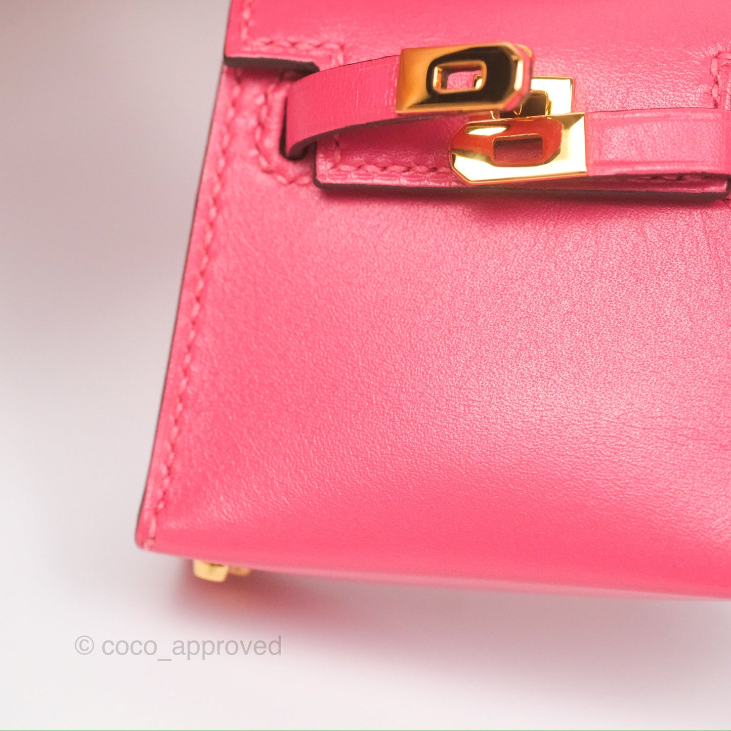 Hermès Kelly Twilly Around Bag Charm Pink Tadelakt Gold Hardware