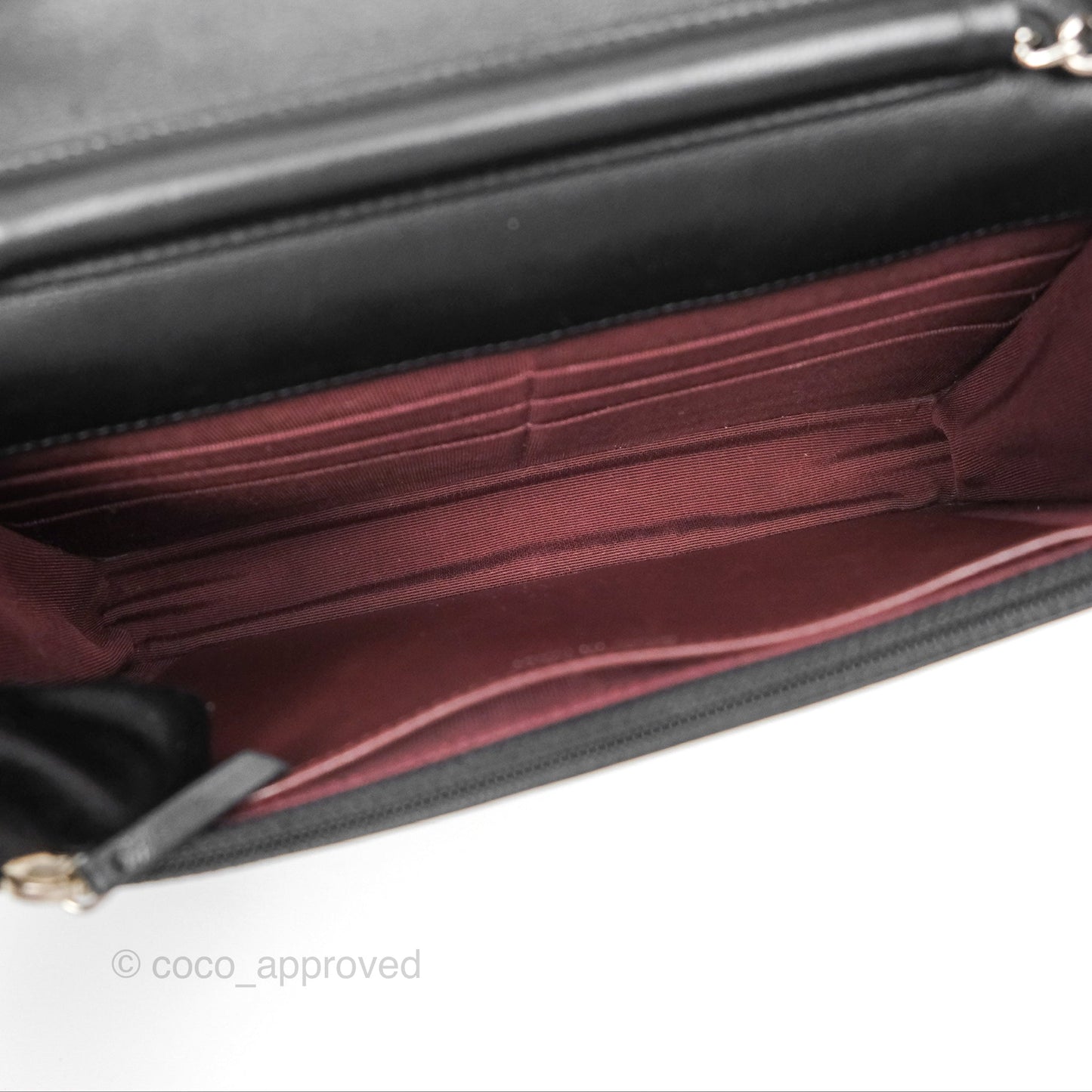 Chanel Quilted Wallet on Chain WOC Black Lambskin Palladium Hardware