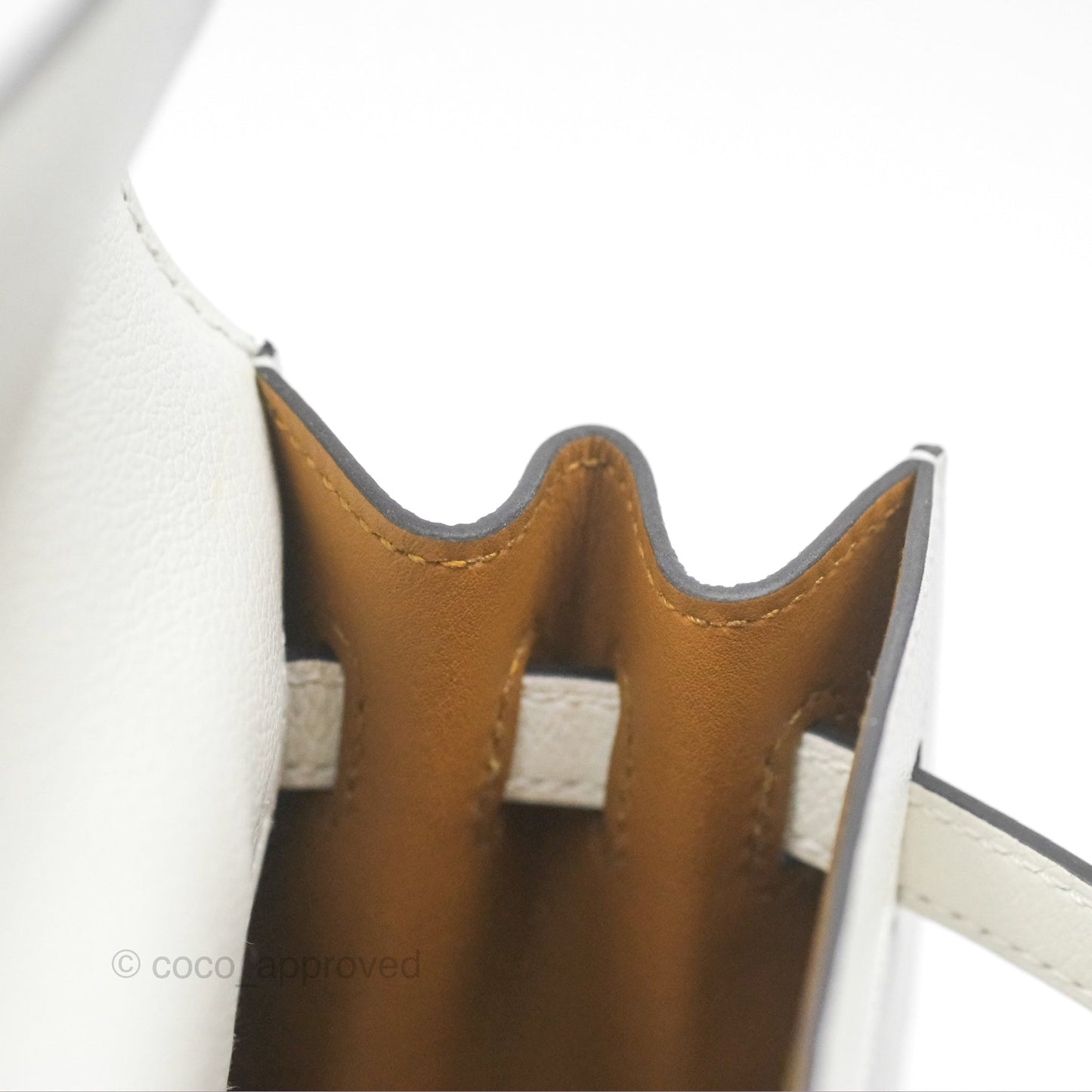 Hermès Kelly Danse II Bag Blanc/Kraft Evercolor Gold Hardware