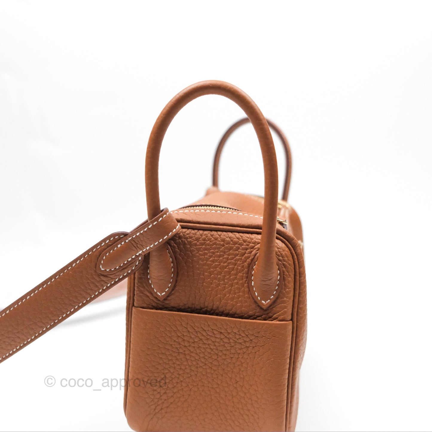 Hermès Mini Lindy 20 Gold Clemence Gold Hardware