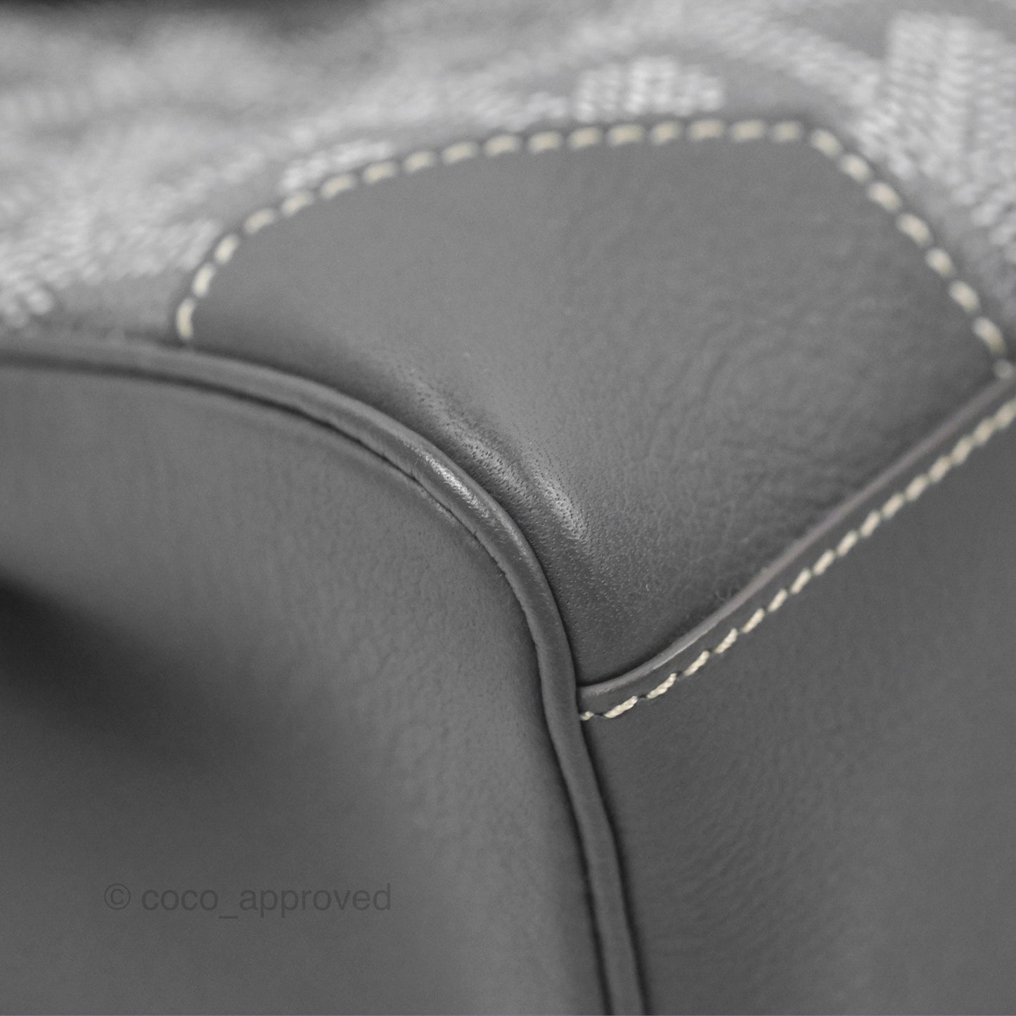 Goyard Saïgon Mini Bag Chevroches Calfskin Grey Silver Hardware