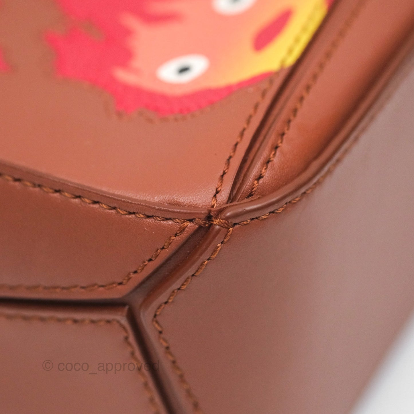 Loewe x Howls Moving Mini Puzzle Bag Tan Calfskin Gold Hardware