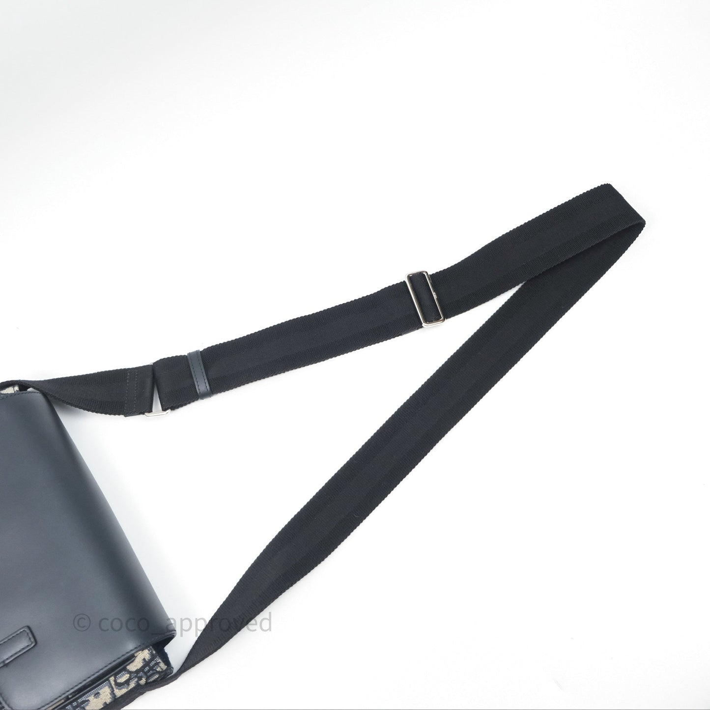 Christian Dior Messenger Bag Smooth Calfskin Blue Dior Oblique Jacquard