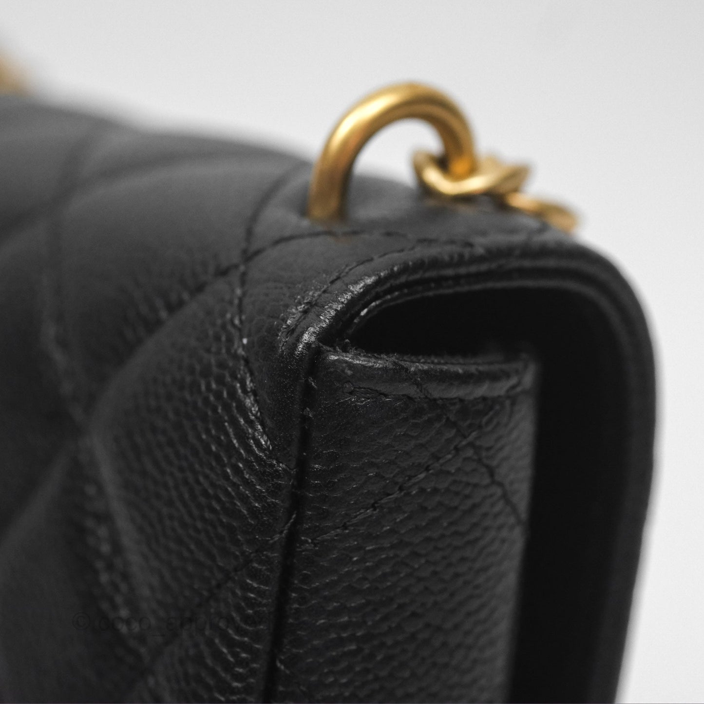 Chanel Mini Clutch With Heart Adjustable Chain Black Caviar Aged Gold Hardware