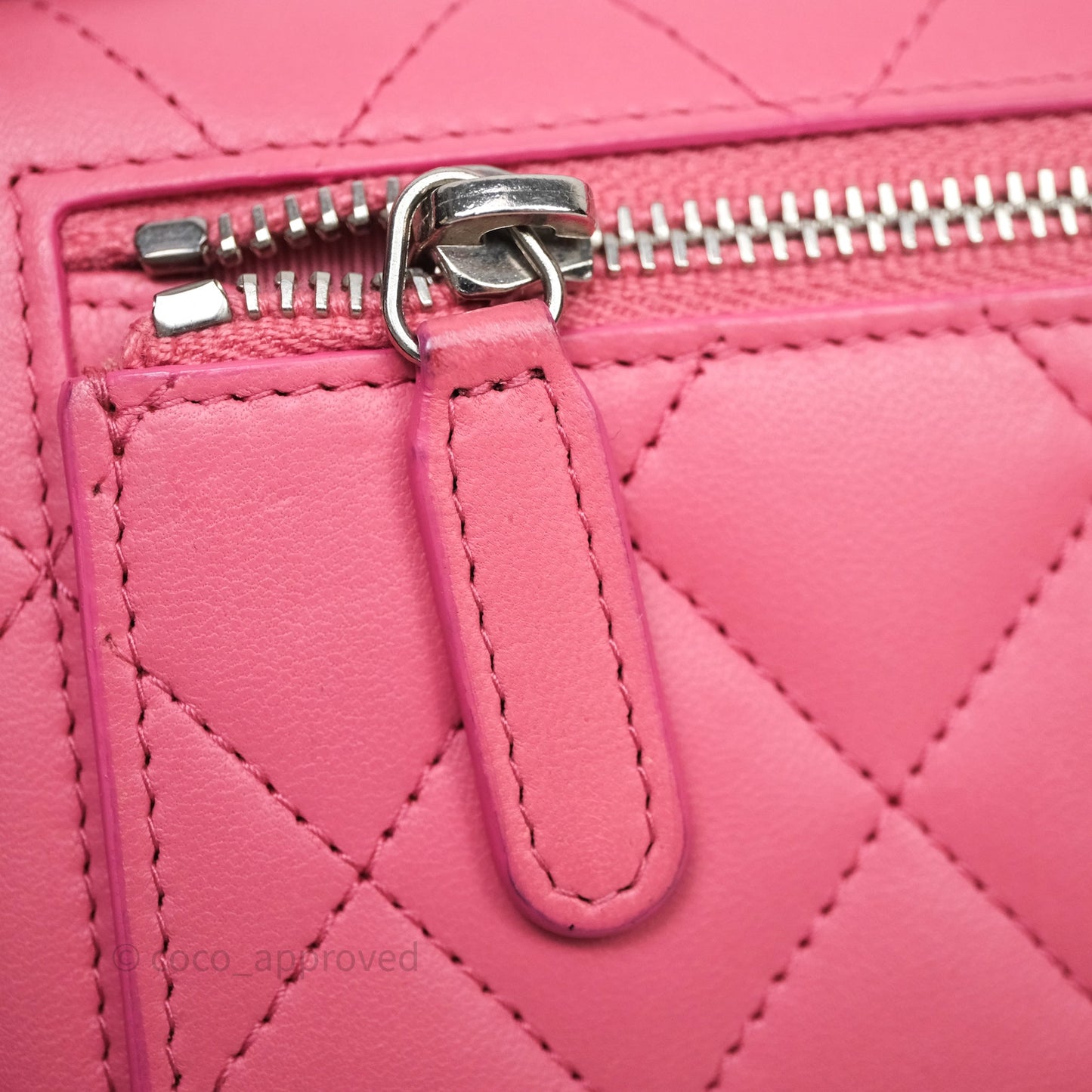 Chanel Classic Flap Wallet Pink Lambskin Silver Hardware