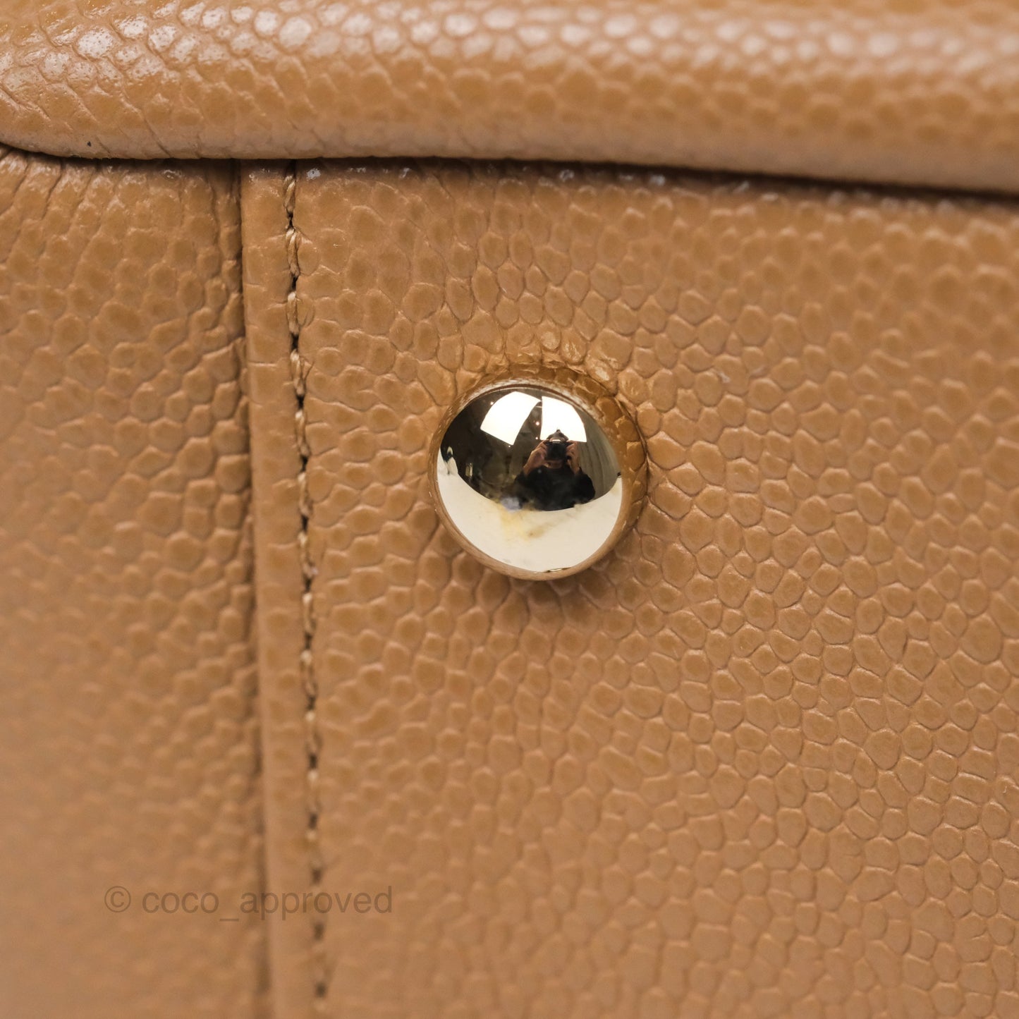 Chanel Quilted Medium Business Affinity Flap Dark Beige Caviar Gold Hardware
