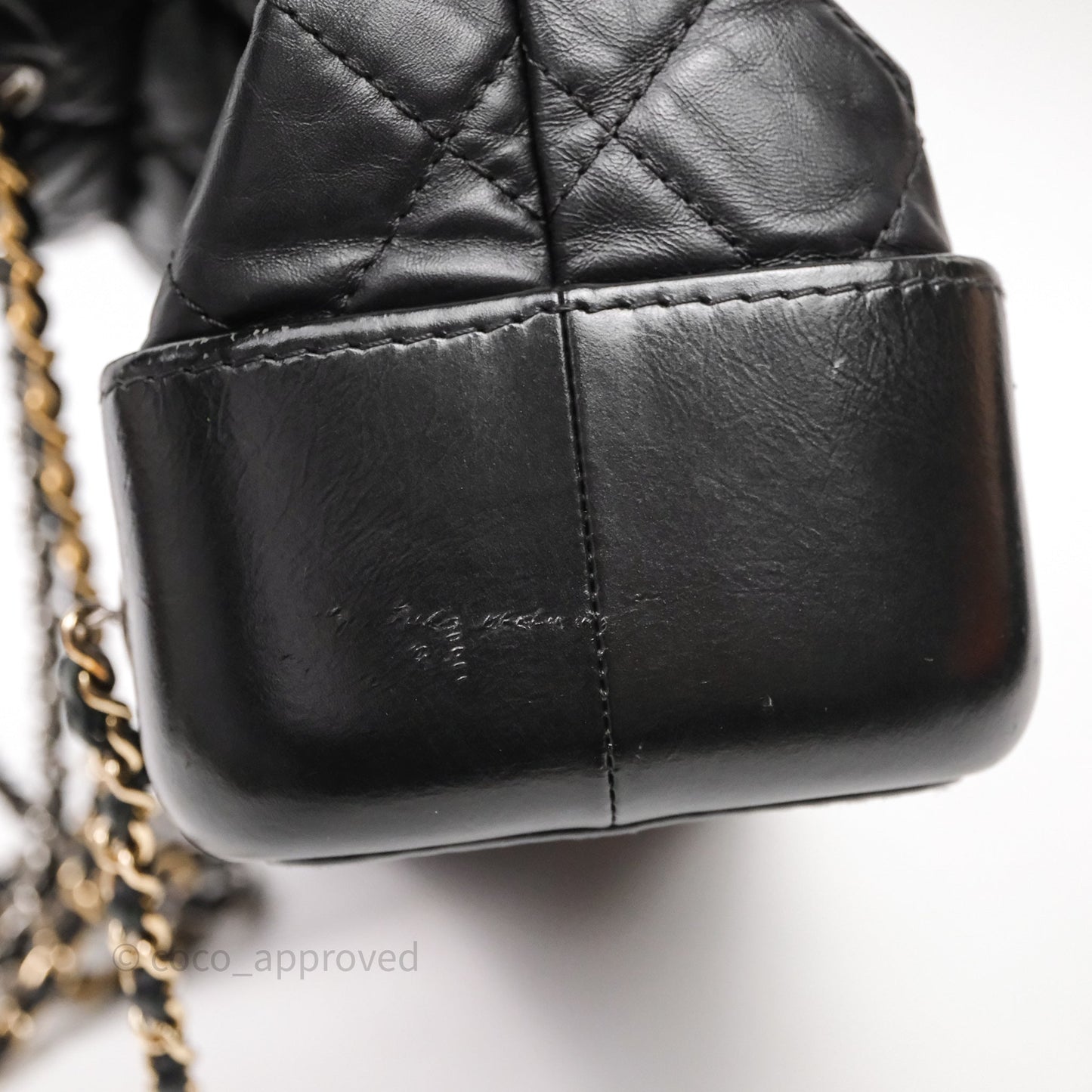Chanel Small Gabrielle Backpack Black Aged Calfskin