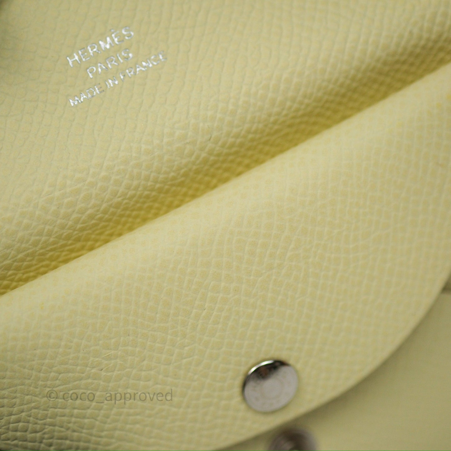 Hermès Calvi Card Holder Jaune Milton I8 Epsom