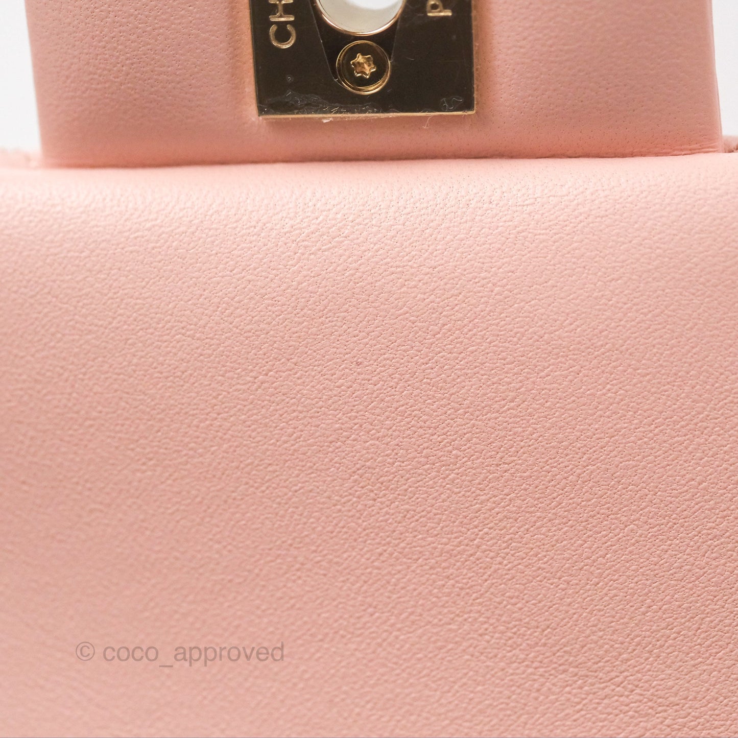 Chanel Quilted Mini Rectangular Flap Pink Lambskin Gold Hardware