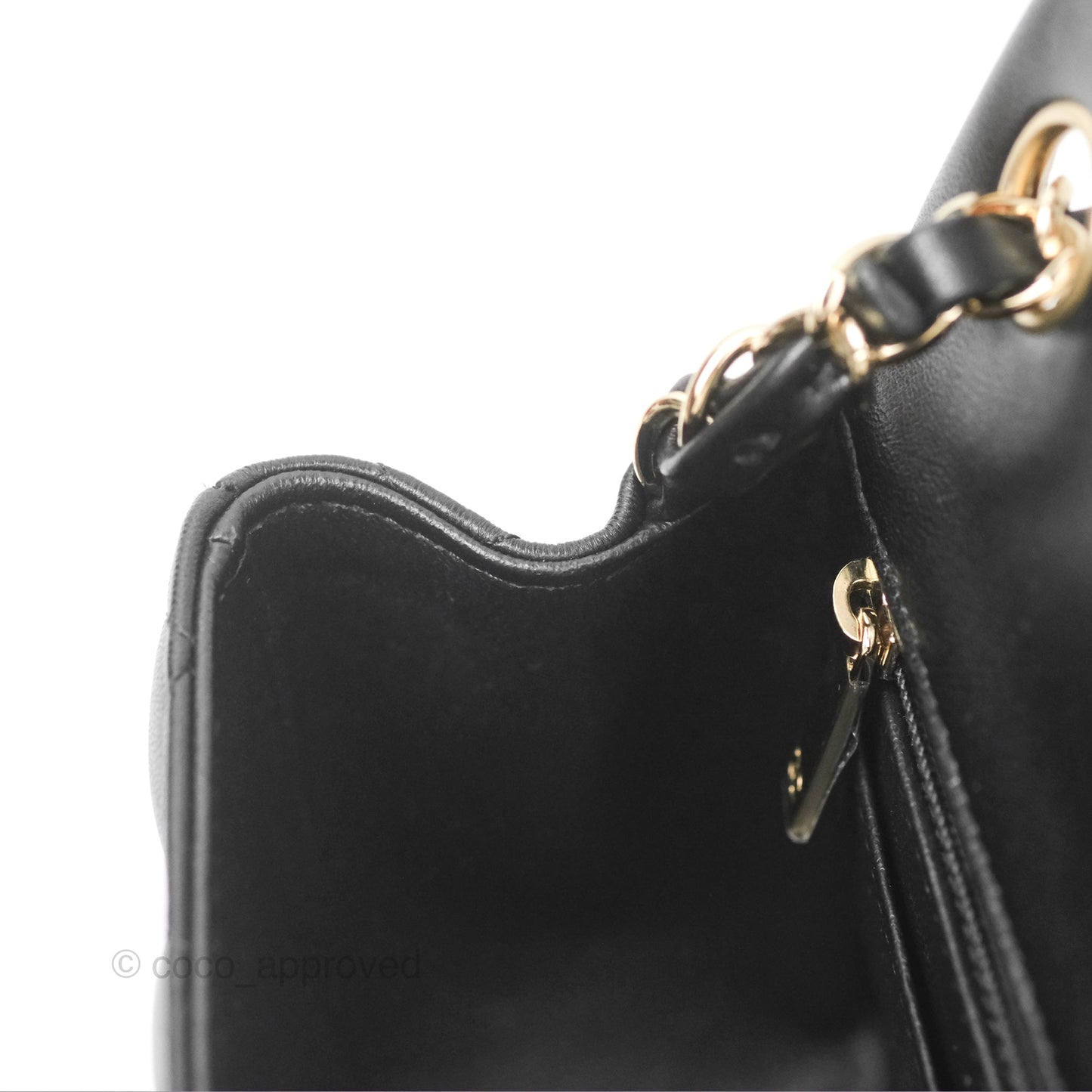Chanel Mini Square Black Lambskin Gold Hardware