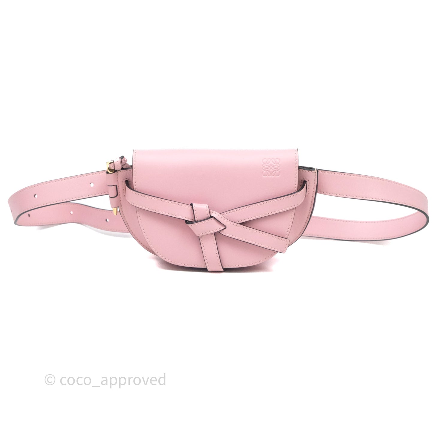 Loewe Mini Gate Belt Bag in Soft Calfskin Pink