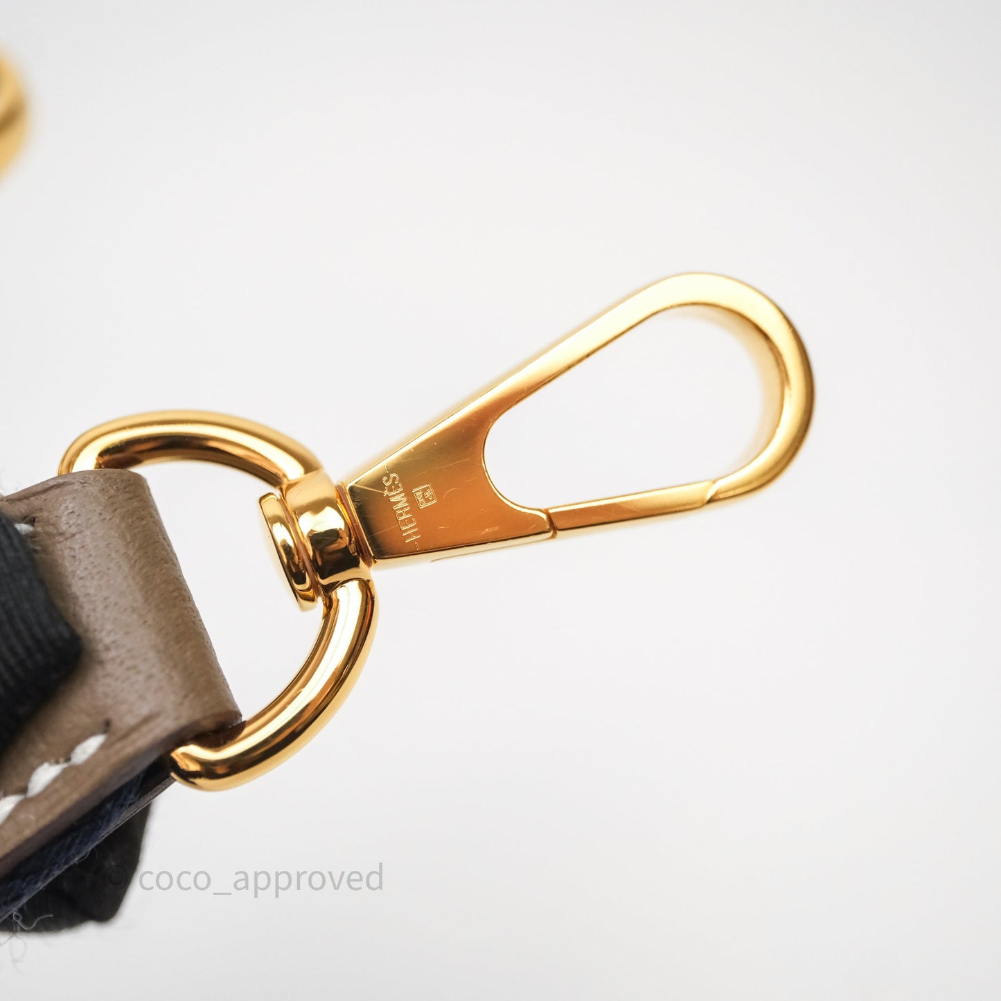 Hermès Mini Evelyne 16 Etoupe 18 Clemence Gold Hardware Bleu Indigo Strap