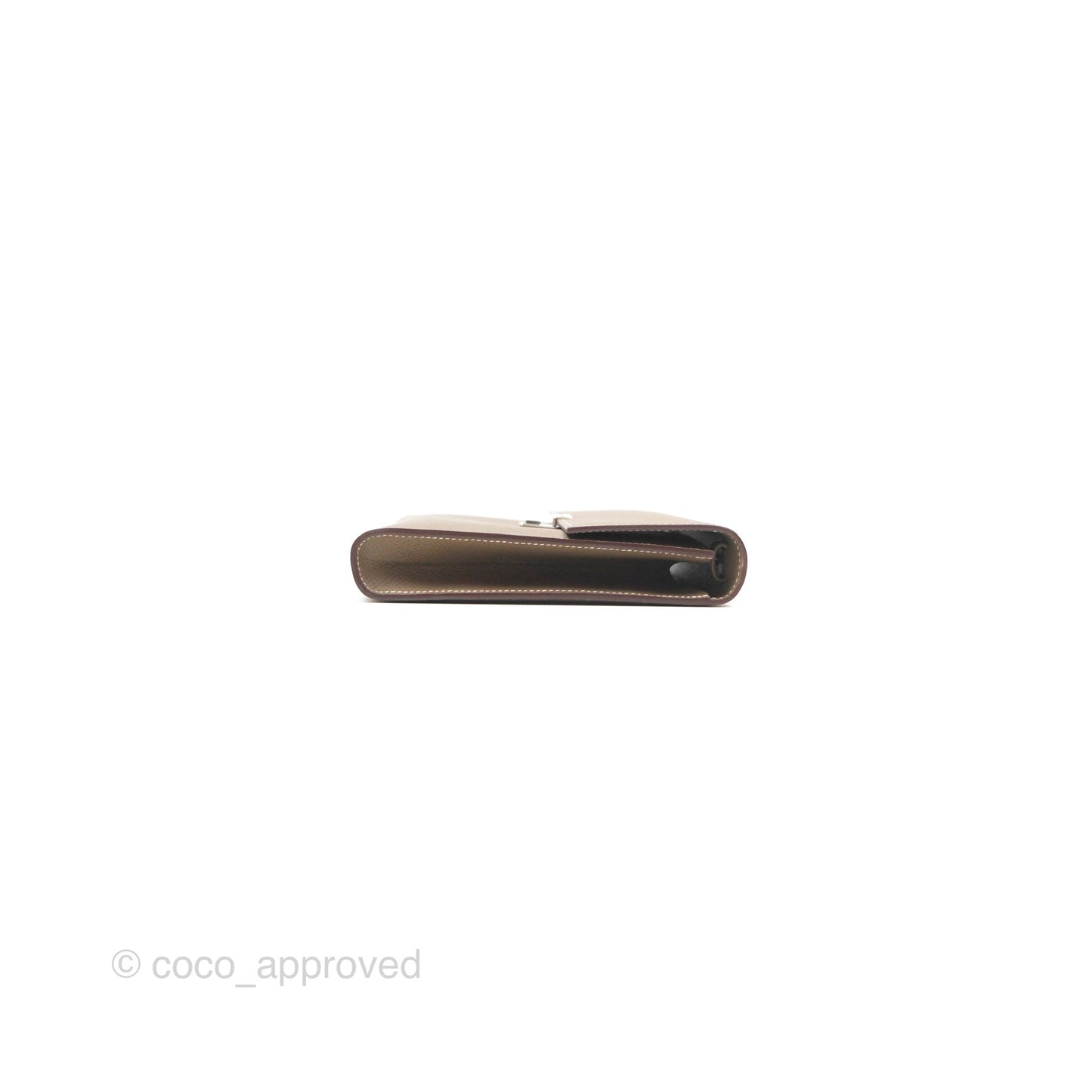 Hermès Clic 16 Wallet Etoupe 18 Epsom Palladium Hardware