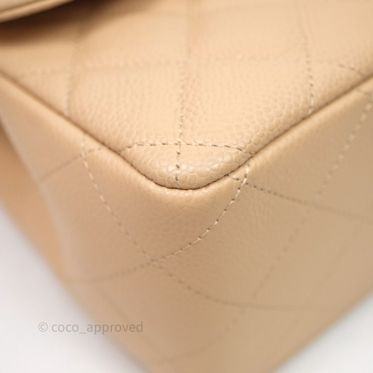 Chanel Jumbo Double Flap Beige Caviar Gold Hardware⁣⁣