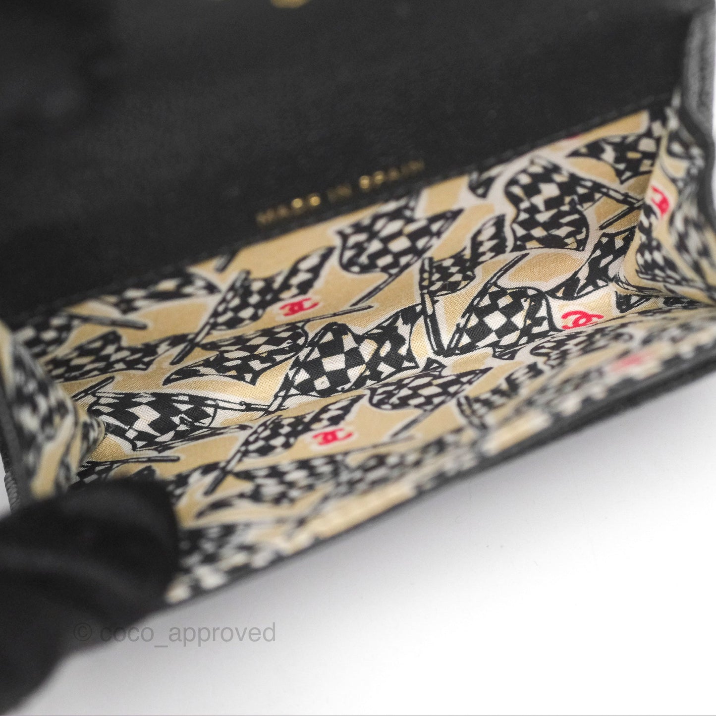 Chanel Flap Card Holder Black Caviar CC Gold Hardware