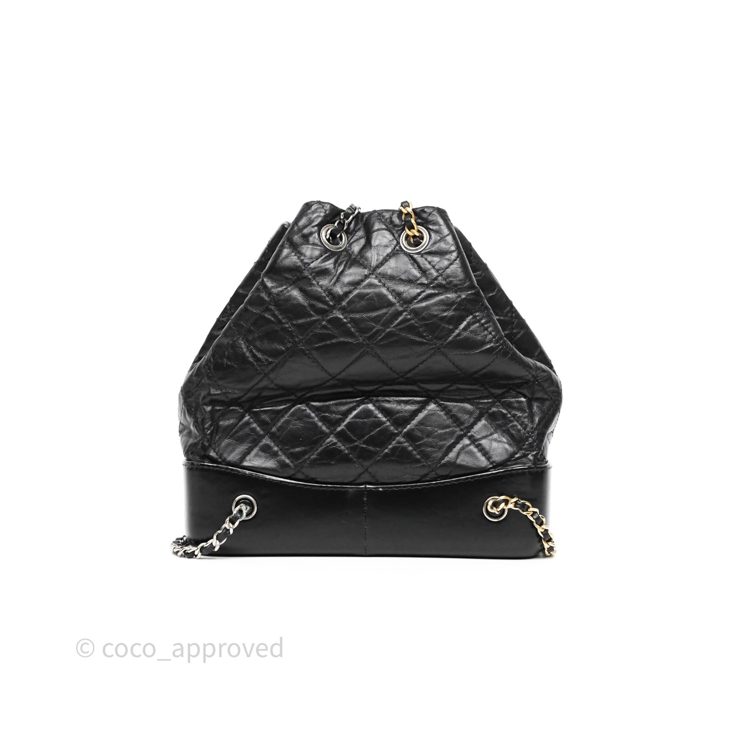 Chanel Small Gabrielle Backpack Black Aged Calfskin