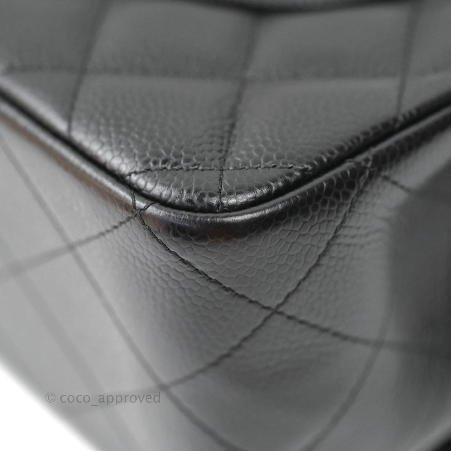 Chanel Jumbo Double Flap Black Caviar Silver Hardware⁣⁣