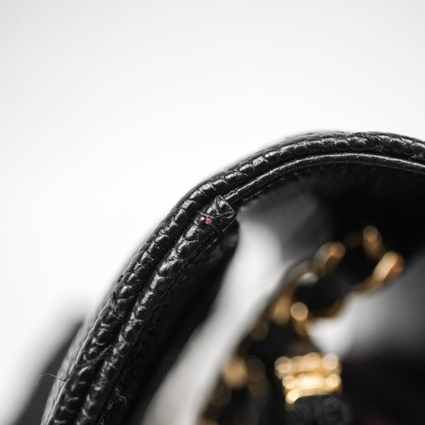 Chanel Quilted Mini Wallet on Chain WOC Black Caviar Gold Hardware