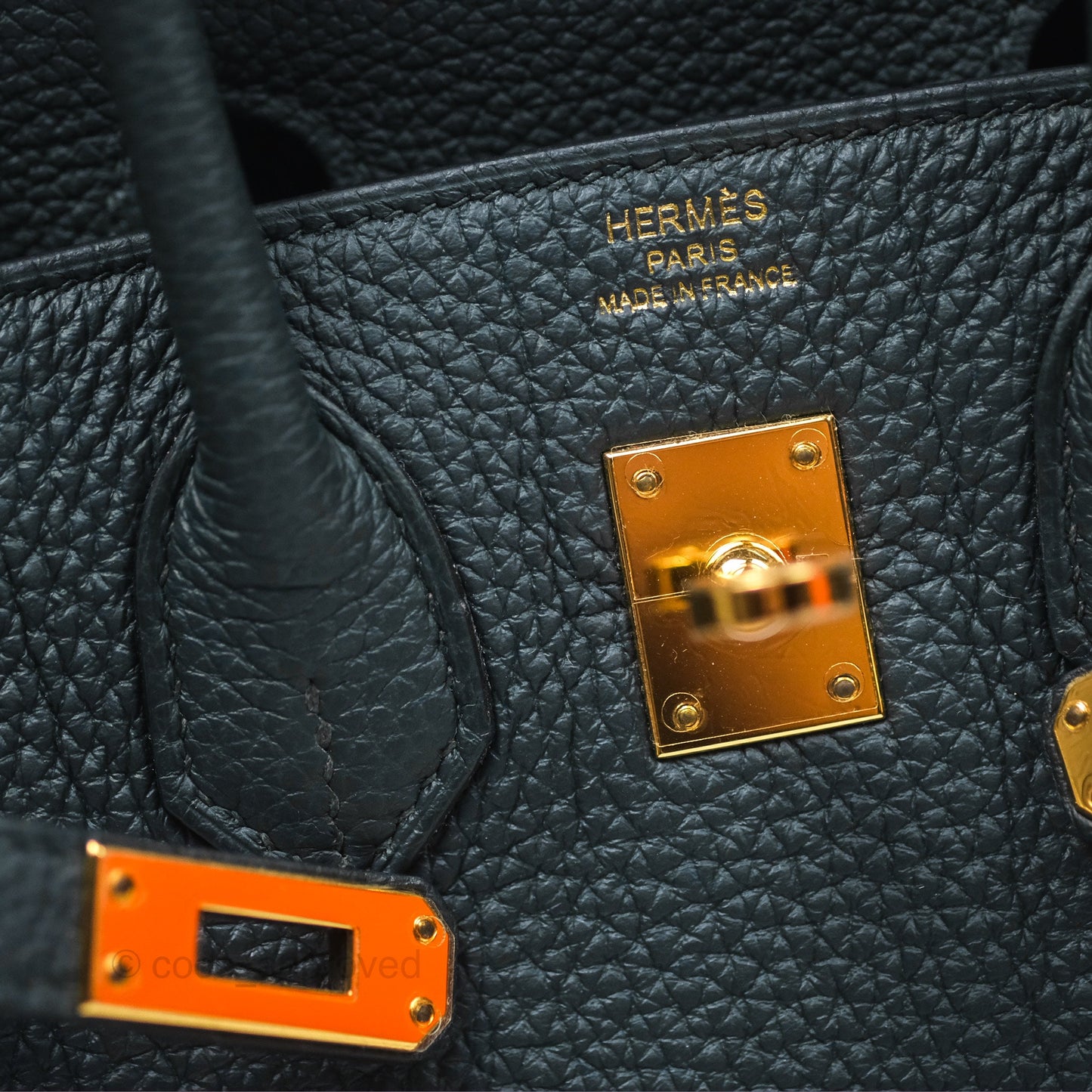 Hermès Birkin 25 Retourne Vert Cypres 6O Togo Gold Hardware