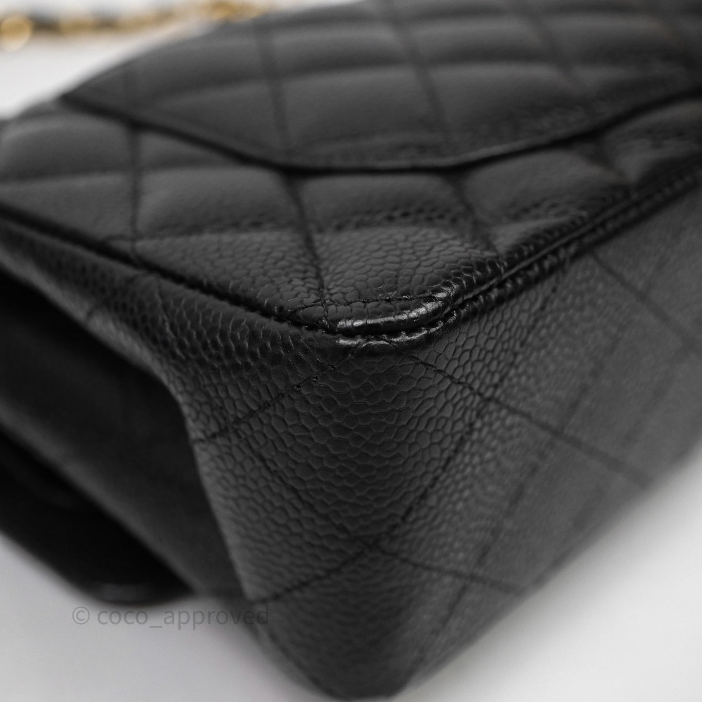 Chanel Small Classic Flap Quilted Black Caviar Gold Hardware