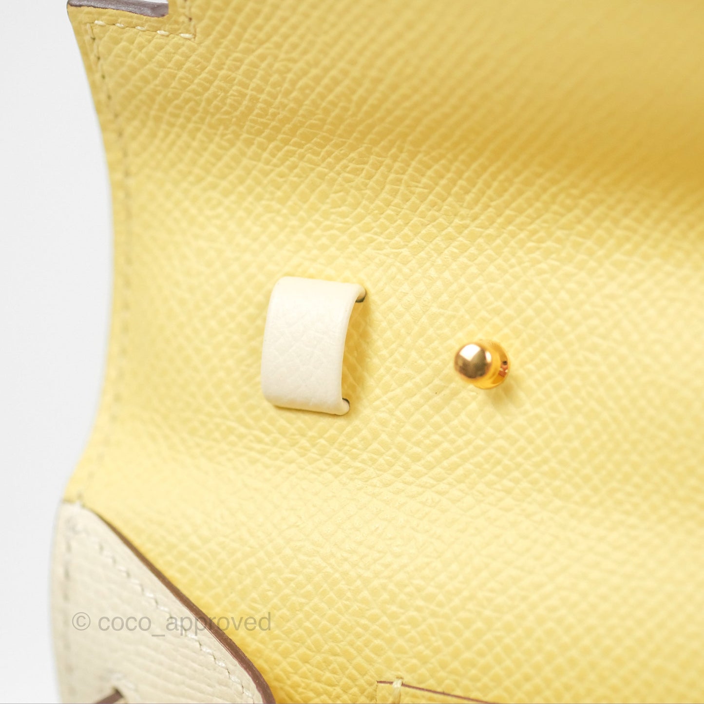 Hermès Kelly To Go Wallet Nata / Jaune Poussin Epsom Gold Hardware