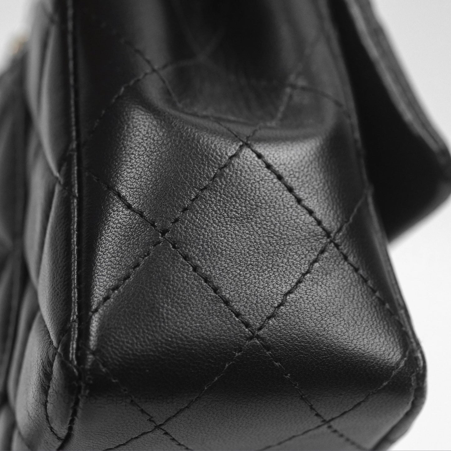 Chanel Quilted Mini Rectangular Flap Black Lambskin Gold Hardware