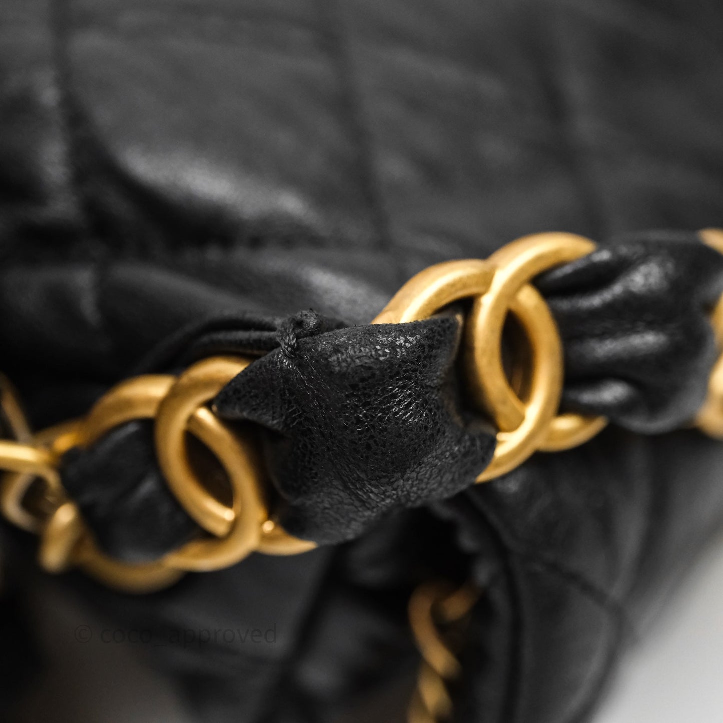 Chanel Small Hobo Bag Crumpled Black Lambskin Aged Gold Hardware