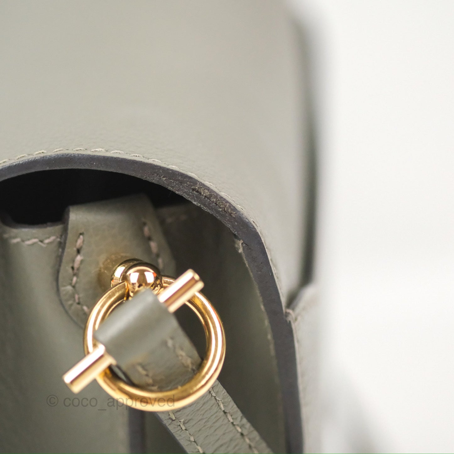 Hermès Roulis Mini 18 Gris Meyer 0L Evercolor Permabrass Hardware