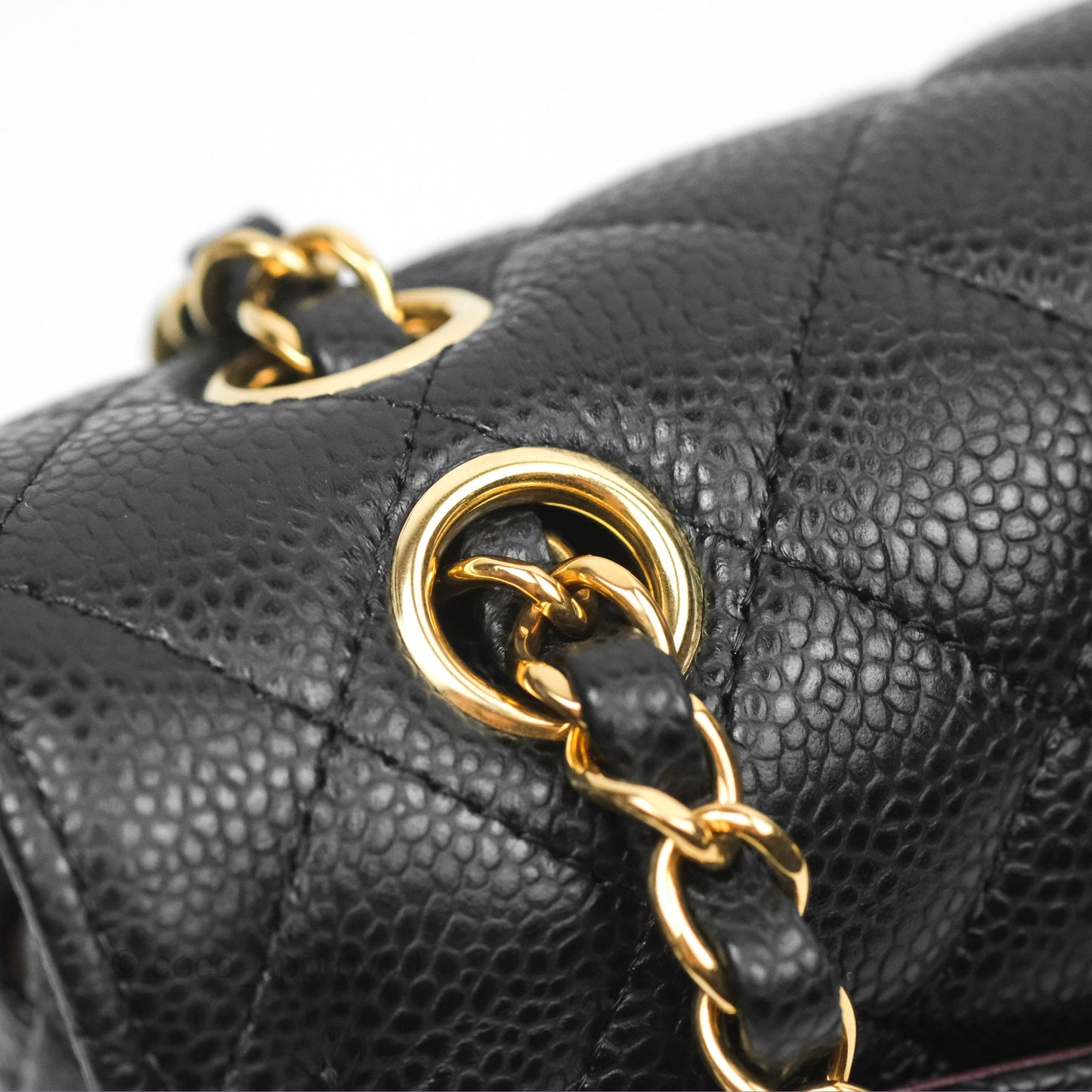 Chanel Small Classic Flap Quilted Black Caviar Gold Hardware