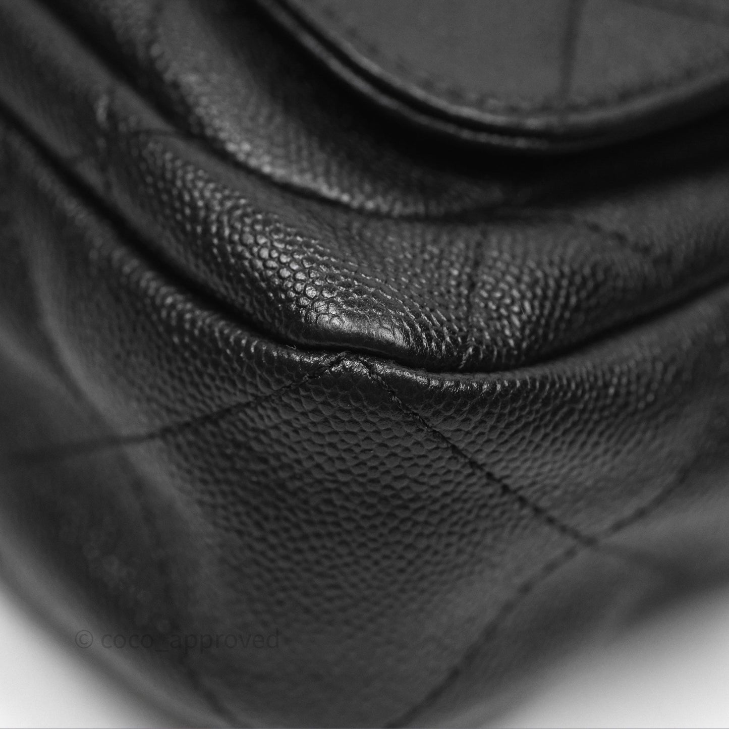 Chanel Double Pocket Hobo Bag Black Caviar Brushed Gold Hardware