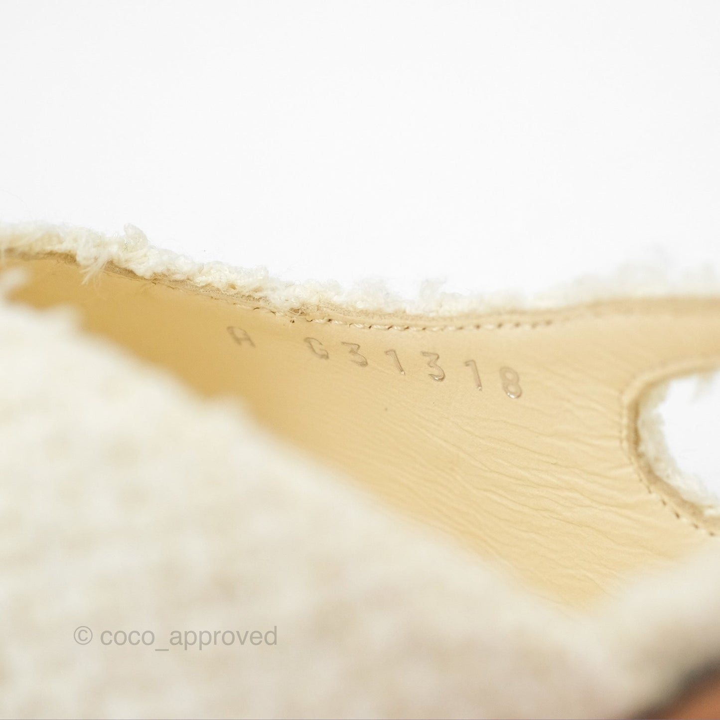Chanel Classic Slingback Tweed White Black Size 38.5