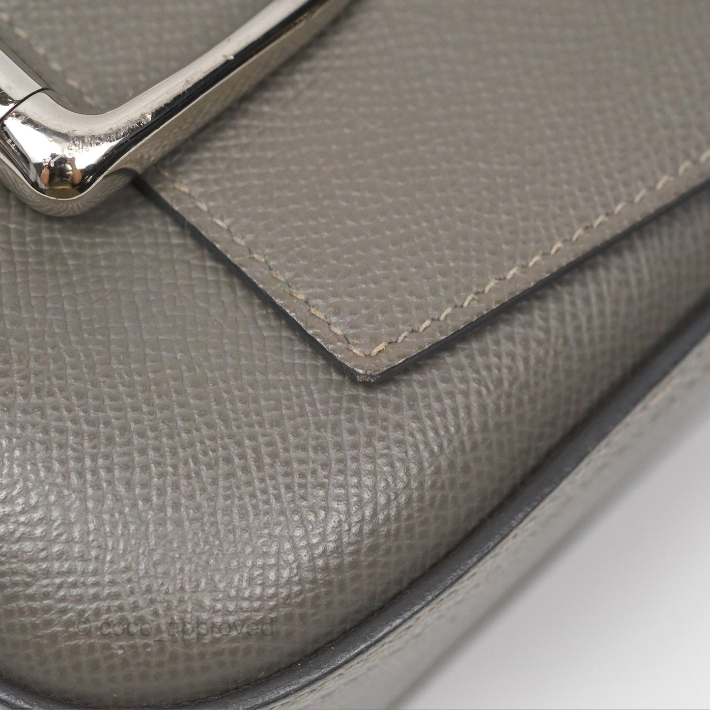 Hermès Della Cavalleria Mini Bag Gris Meyer 0L Epsom Palladium Hardware