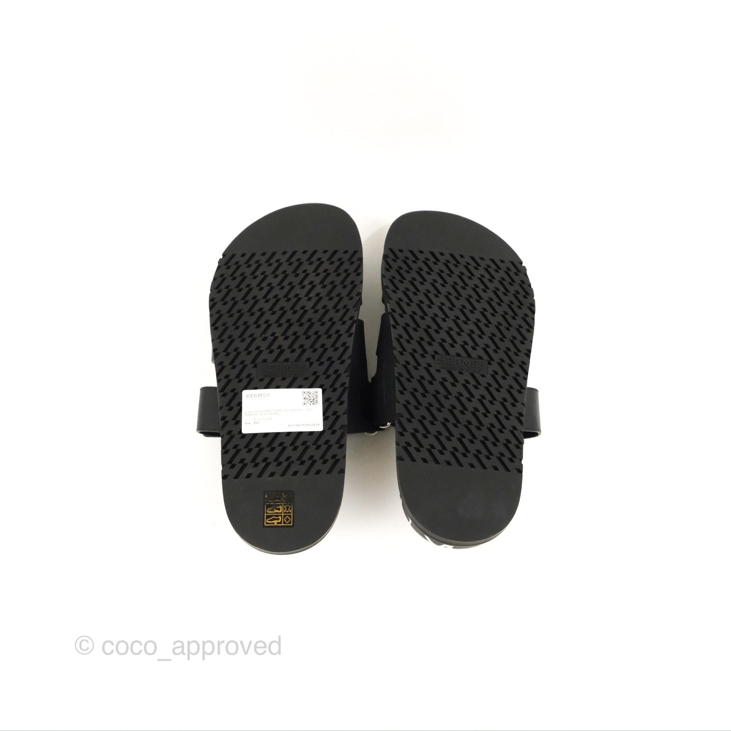 Hermès Chypre Sandal 'Graff Hermes' Black Epsom