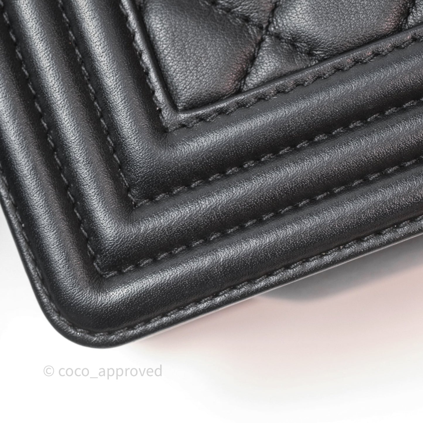 Chanel Small Boy Black Lambskin Ruthenium Hardware
